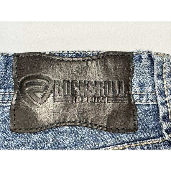 Rock & Roll Denim Mens Pistol Regular Straight Leg Blue Denim Jeans - Size 30x30 - Picture 7 of 10